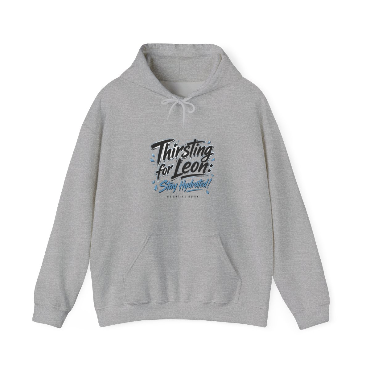 Resident Evil Requiem "Thirsting for Leon: Stay Hydrated!" Hoodie - alternate angle 2, merchandise
