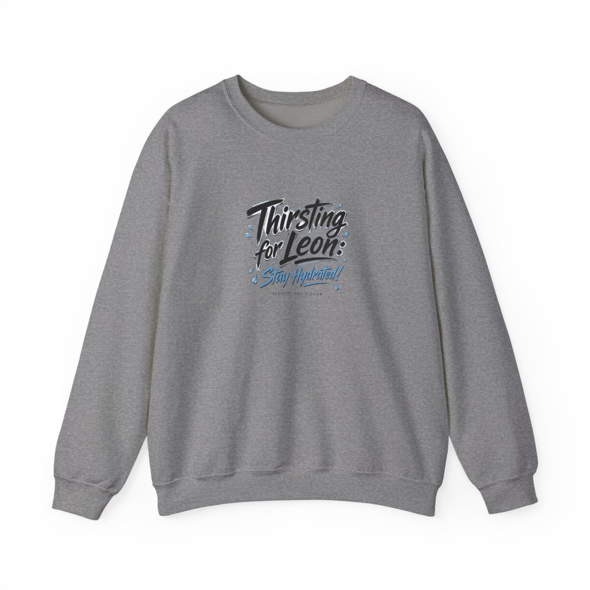 Resident Evil Requiem "Thirsting for Leon: Stay Hydrated!" Crewneck - alternate angle 2, merchandise