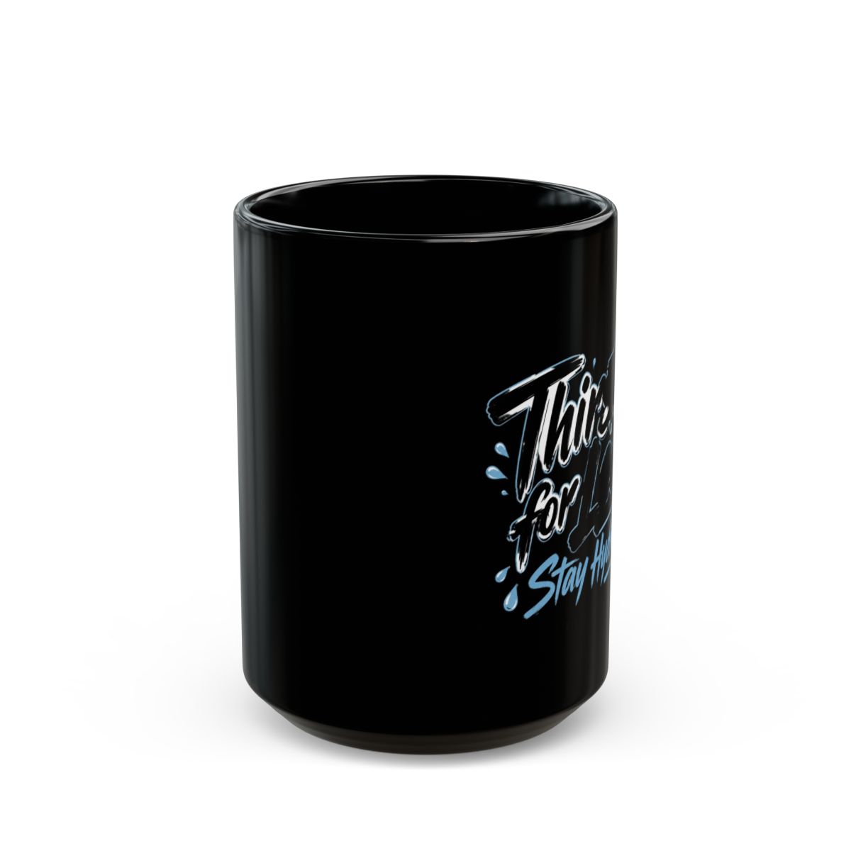Resident Evil Requiem "Thirsting for Leon: Stay Hydrated!" Black Mug - alternate angle 2, merchandise