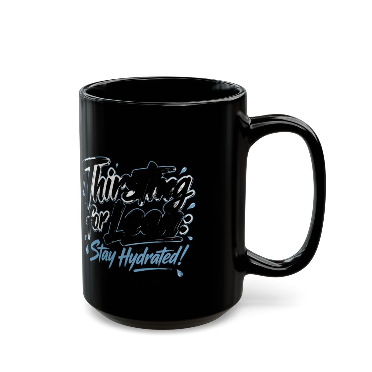 Resident Evil Requiem "Thirsting for Leon: Stay Hydrated!" Black Mug - alternate angle 5, merchandise