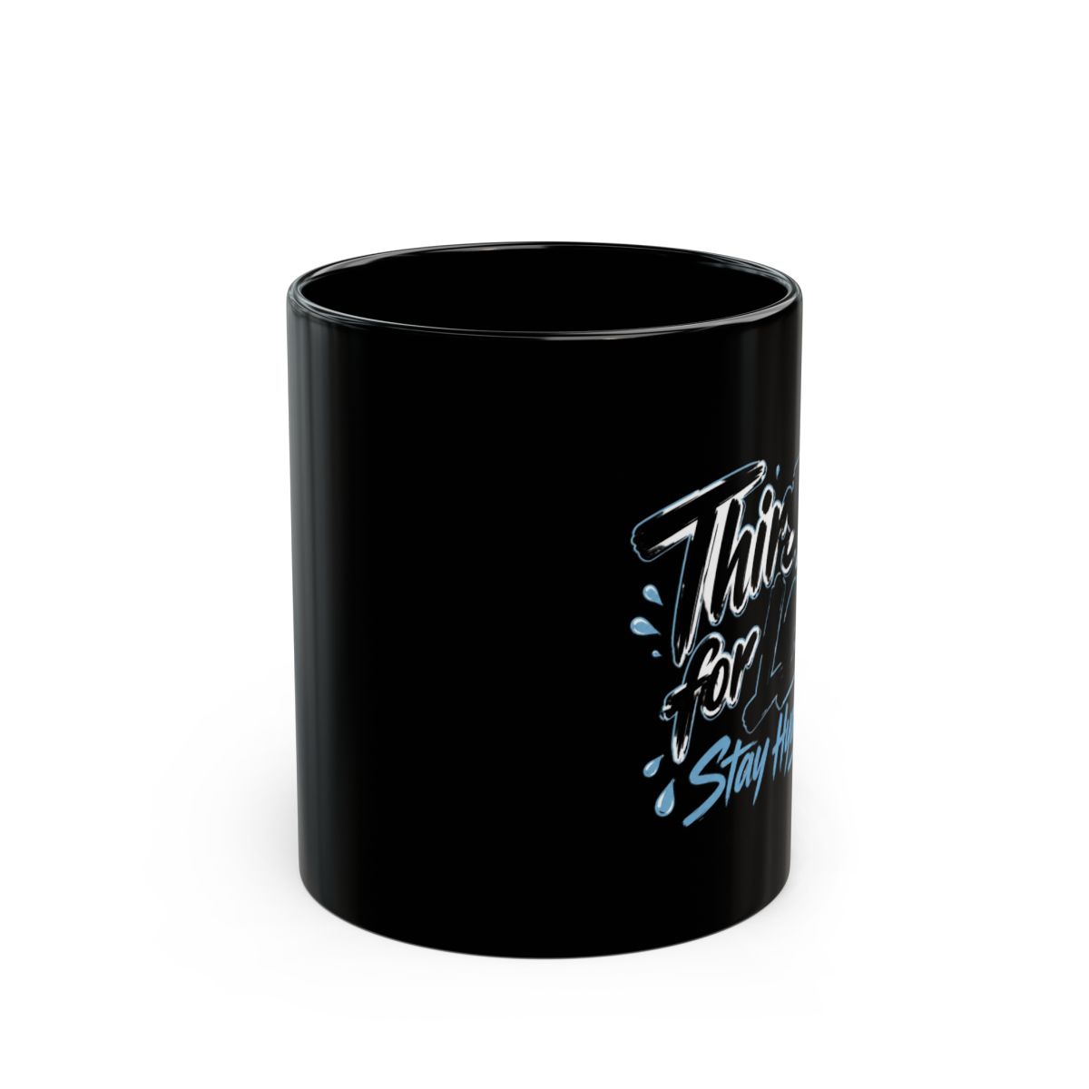 Resident Evil Requiem "Thirsting for Leon: Stay Hydrated!" Black Mug - alternate angle 1, merchandise