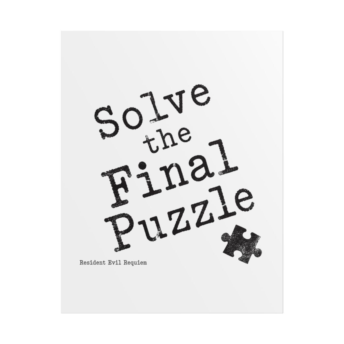 Resident Evil Requiem "Solve the Final Puzzle" Poster - alternate angle 1, merchandise