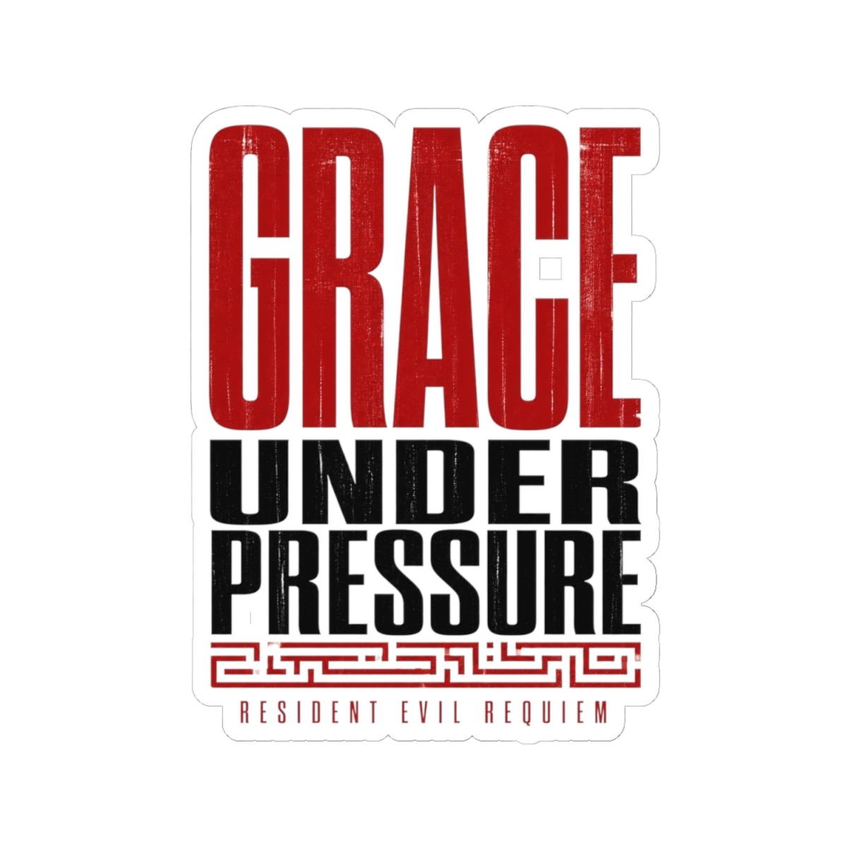 Resident Evil Requiem "Grace Under Pressure" Sticker - alternate angle 2, merchandise