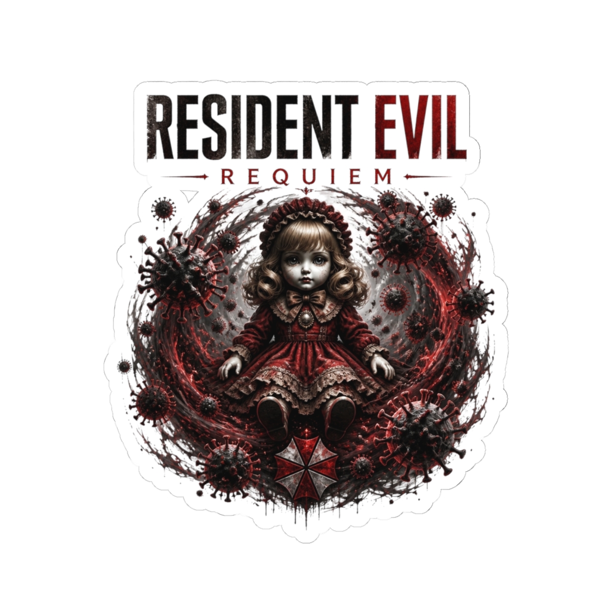 Resident Evil Requiem "Resident Evil Requiem" Sticker - alternate angle 3, merchandise