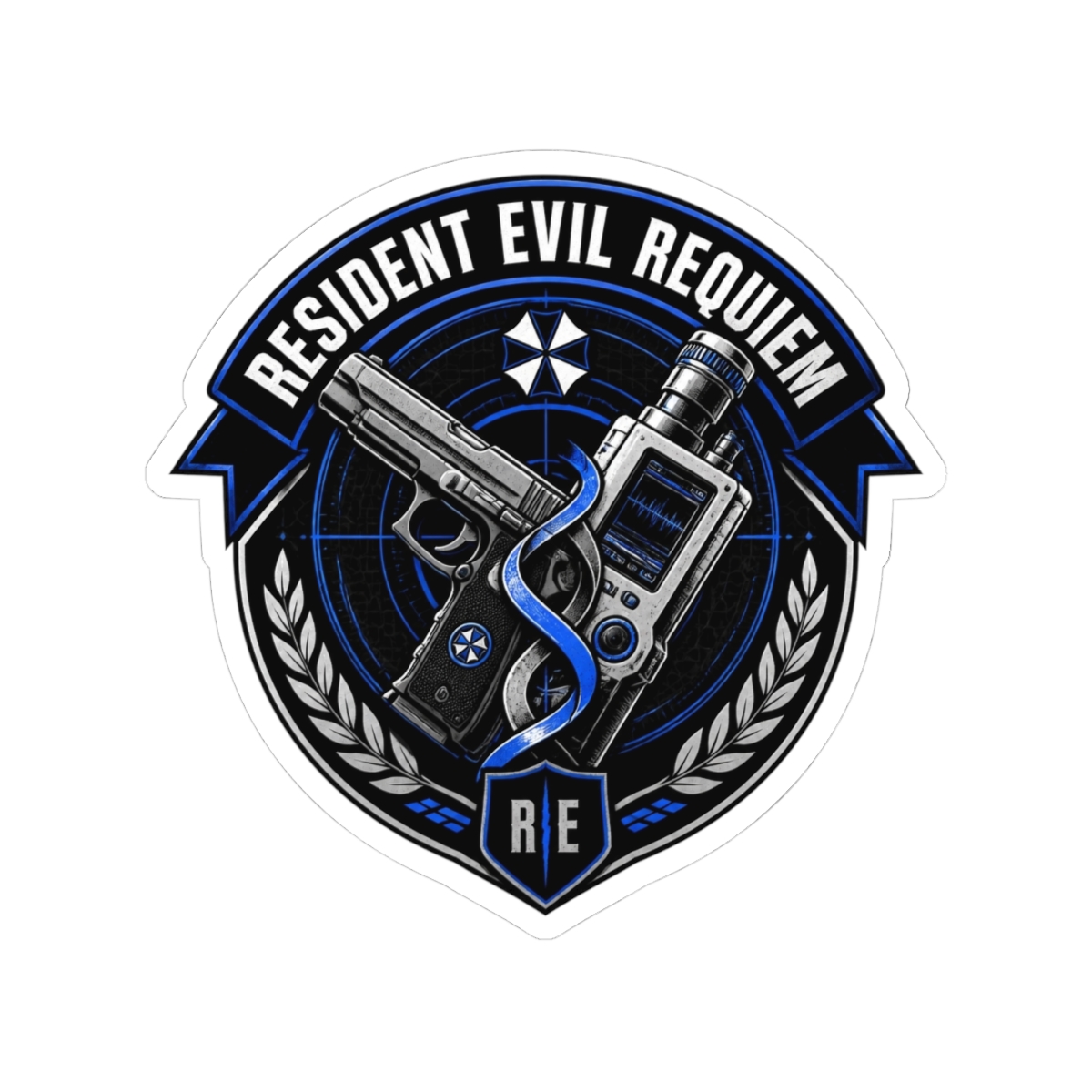 Resident Evil Requiem Pistol And Grace Sticker - alternate angle 2, merchandise