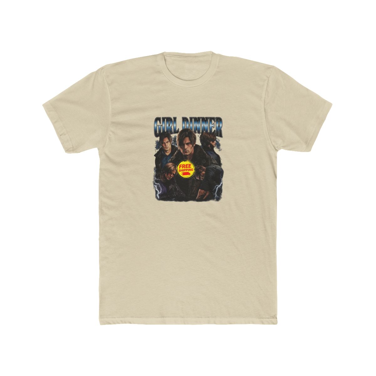 Girl Dinner Leon Kennedy Comfort Colors® Shirt, Resident Evil Tee, Requiem RE9 Fan Gift | Resident Evil Requiem - alternate angle 4, merchandise
