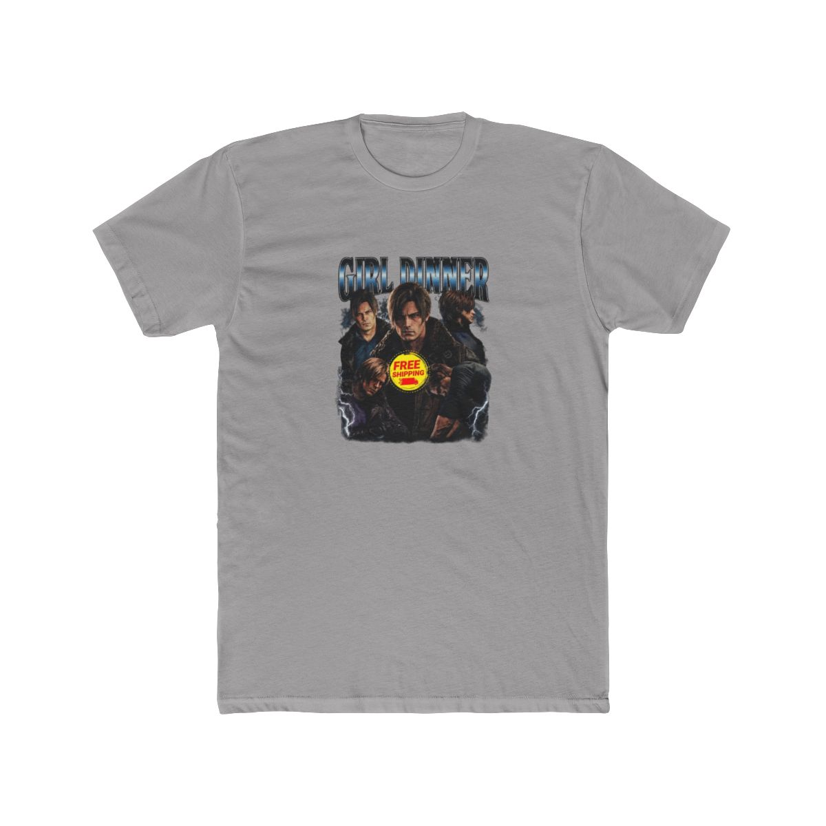 Girl Dinner Leon Kennedy Comfort Colors® Shirt, Resident Evil Tee, Requiem RE9 Fan Gift | Resident Evil Requiem - alternate angle 2, merchandise