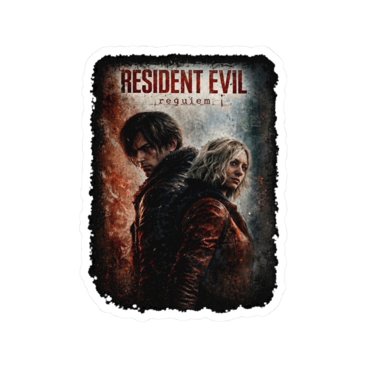 Vintage Resident Evil Requiem 2026 Sticker - alternate angle 3, merchandise