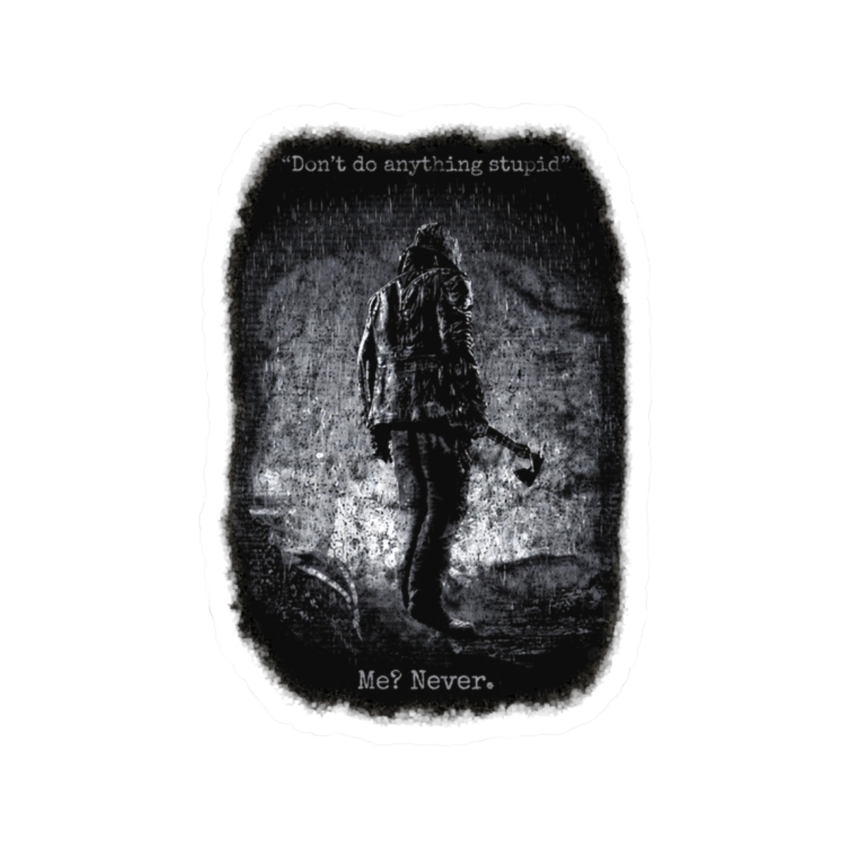 Resident Evil 9 Requiem Leon Kennedy Distressed Sticker | Resident Evil Requiem - alternate angle 3, merchandise