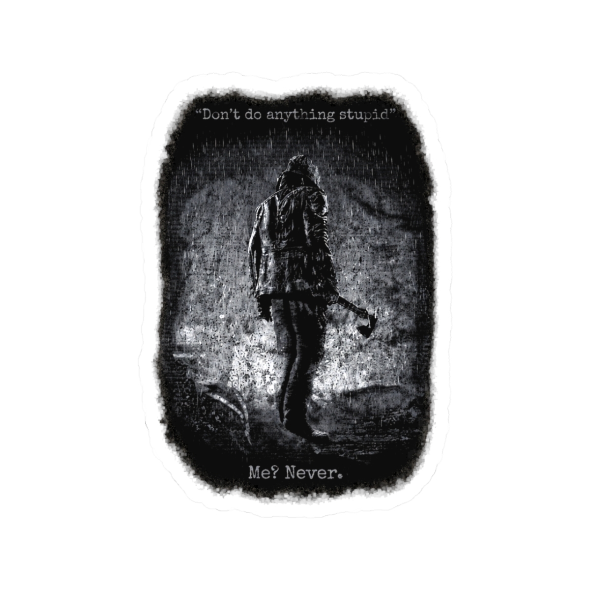 Resident Evil 9 Requiem Leon Kennedy Distressed Sticker | Resident Evil Requiem