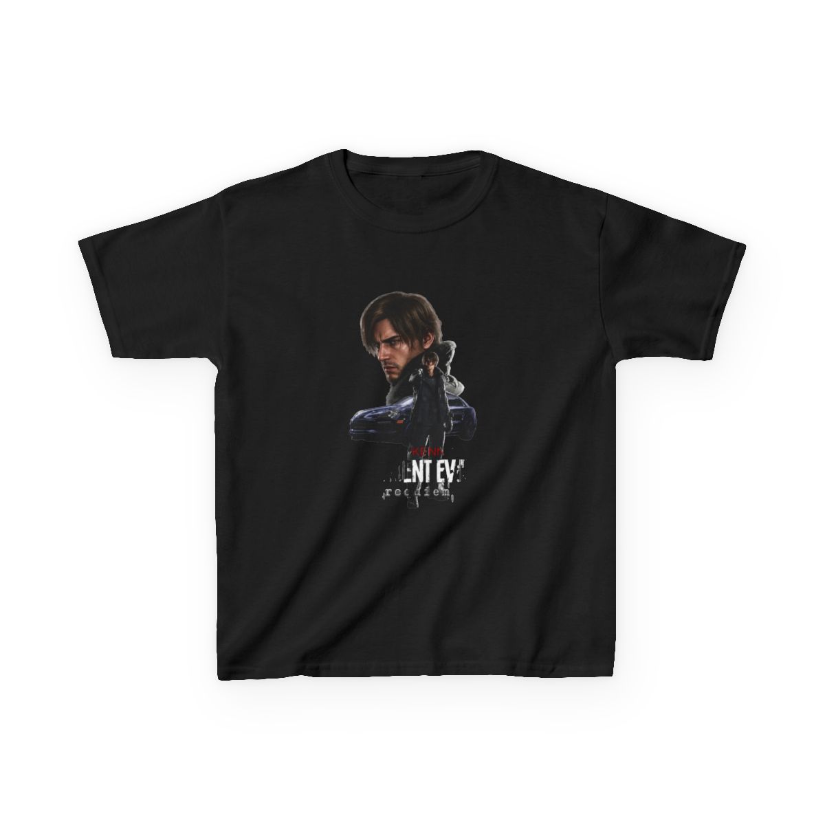 Leon The Chad Kennedy / Resident Evil Requiem / Fanart Kids T-Shirt - alternate angle 2, merchandise