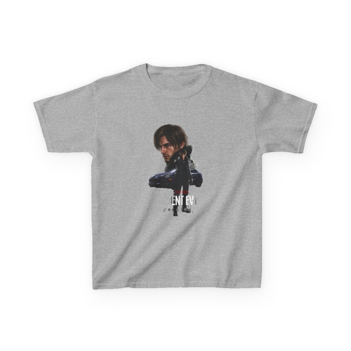 Leon The Chad Kennedy / Resident Evil Requiem / Fanart Kids T-Shirt - alternate angle 3, merchandise
